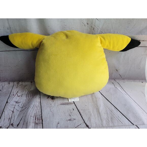 POKEMON Pikachu Pillow Pal Face Head Soft Stuffed Plush 14" Nintendo Yellow READ - Picture 3 of 5